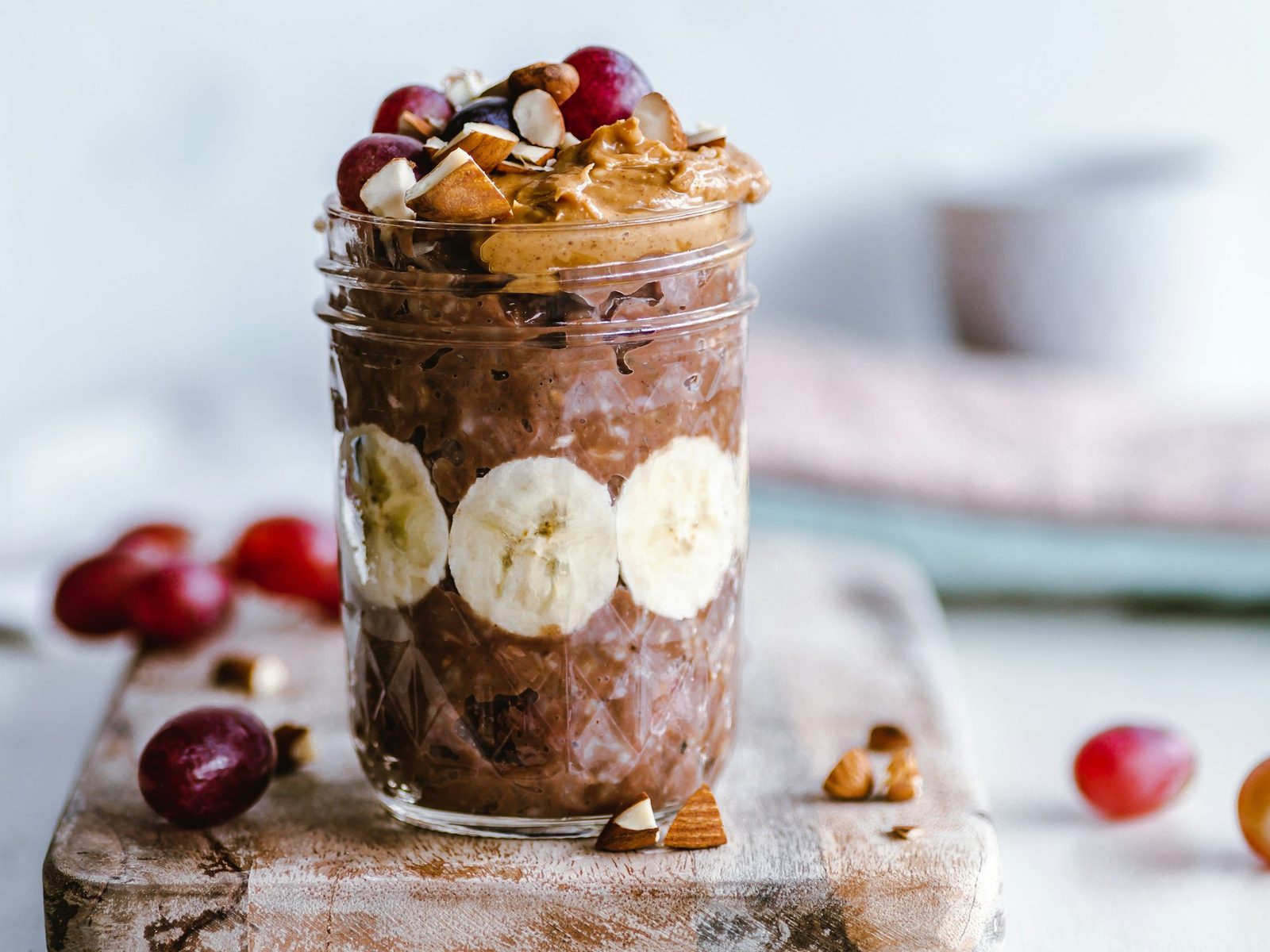 Creamy peanut butter banana smoothie