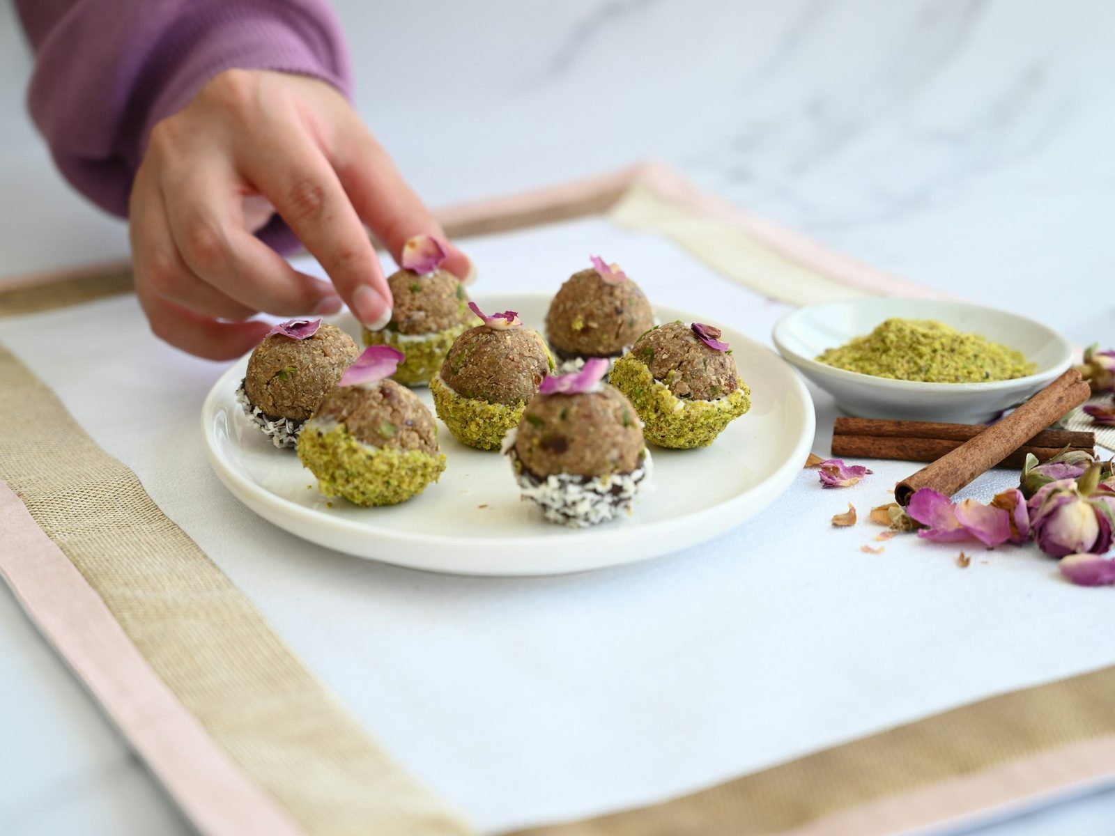Fresh lime and coconut paleo snack ingredients