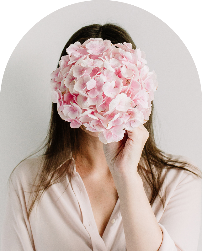 image of women holding flowers - post pill acne naturopath